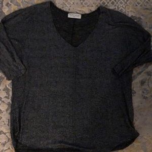 Feathered Grey 3/4 length shirt